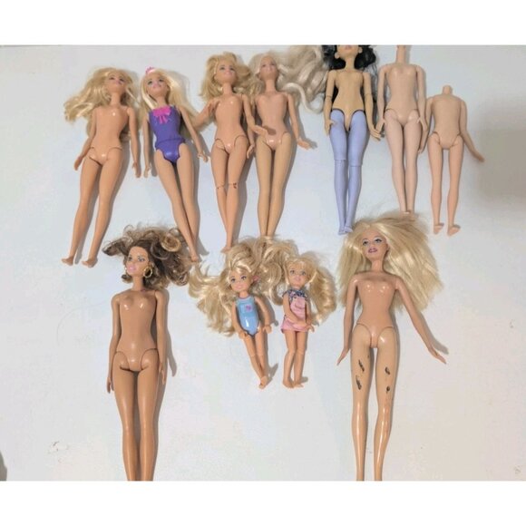 bundle 9 Mattel Barbie Dolls Bundle various plus 2 bodies AS IS Read - Picture 1 of 13